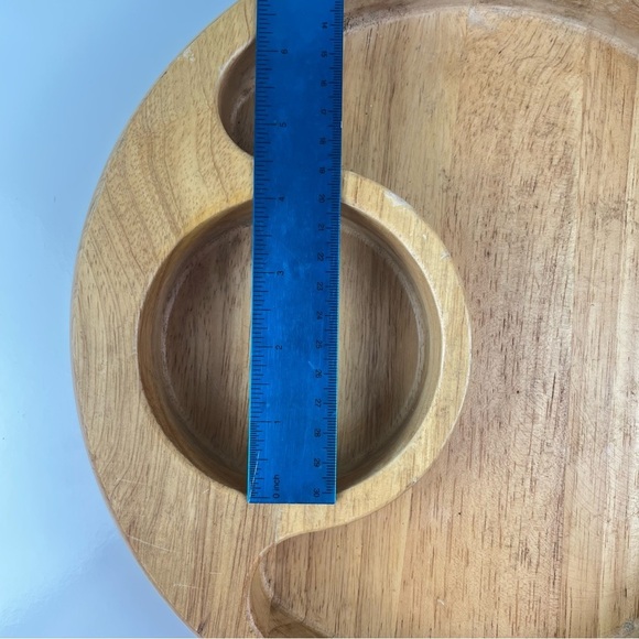 Vintage Wooden Serving Tray by Winsome Wood Chip and Dip Bowl - Picture 3 of 7